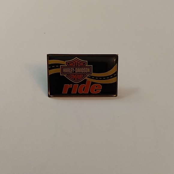 Harley-Davidson Jewelry - Vintage Enameled Harley Davidson Ride pin Harley-Davidson Jewelry - Vintage Enameled Harley Davidson Ride pin